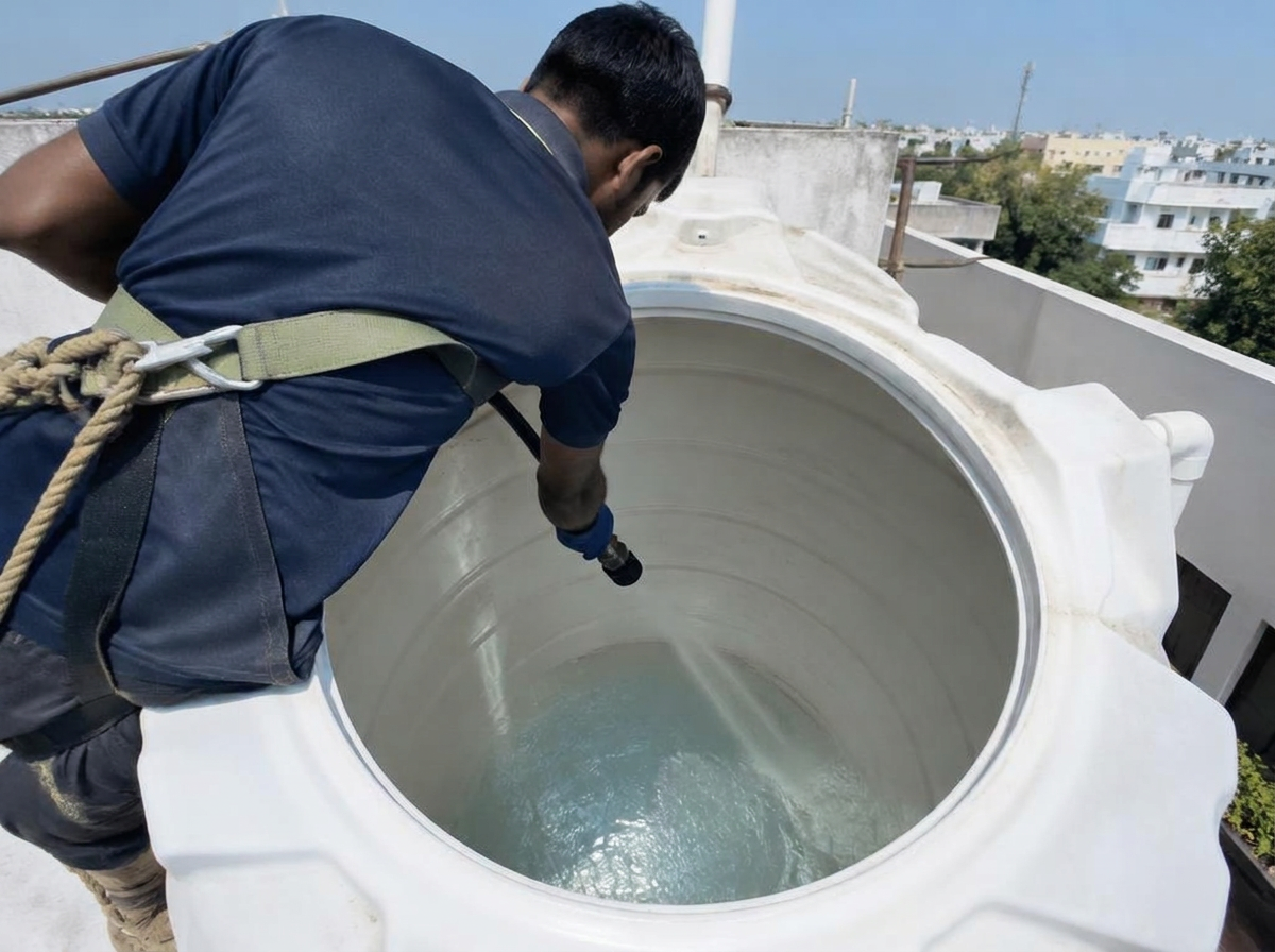 Overhead Tank Cleaning