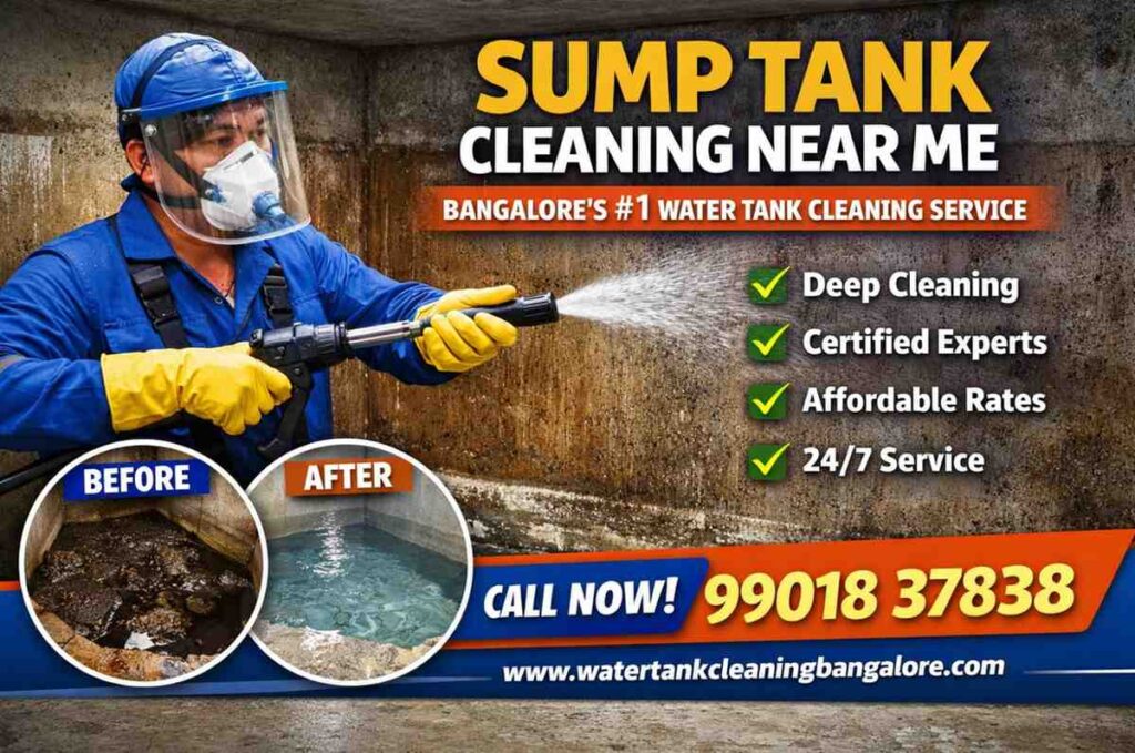 sump tank cleaning near me in Bangalore by professional water tank cleaning experts